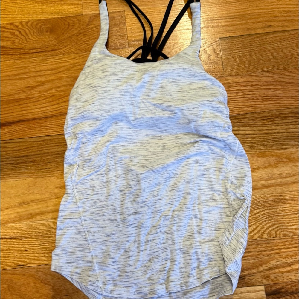 Lululemon Strappy Light Gray Tank Top